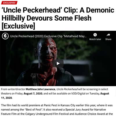 ‘Uncle Peckerhead’ Clip: A Demonic Hillbilly Devours Some Flesh [Exclusive]